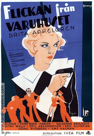 Flickan från varuhuset 1933 movie poster Brita Appelgren