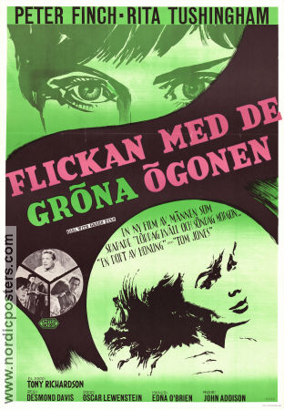 Girl with Green Eyes 1964 movie poster Rita Tushingham Peter Finch Desmond Davis Romance
