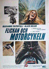 Girl on a Motorcycle 1968 movie poster Marianne Faithfull Alain Delon Motorcycles
