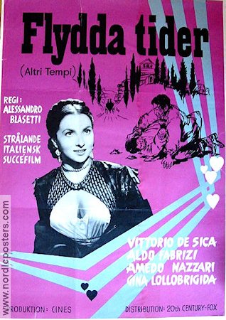 Altri tempi 1953 movie poster Gina Lollobrigida Vittorio De Sica