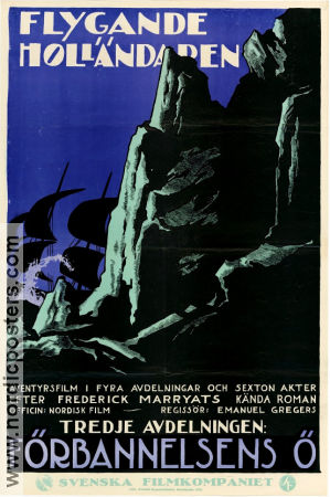 Den flyvende Hollaeder 1919 movie poster Carlo Wieth Inger Nybo Emanuel Gregers Denmark