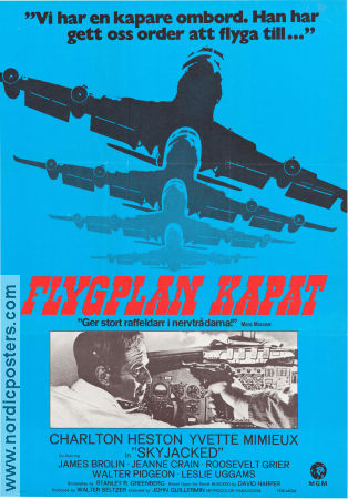 Flygplan kapat 1972 poster Charlton Heston James Brolin Yvette Mimieux John Guillermin Flyg