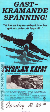 Flygplan kapat 1972 poster Charlton Heston James Brolin Yvette Mimieux John Guillermin Flyg