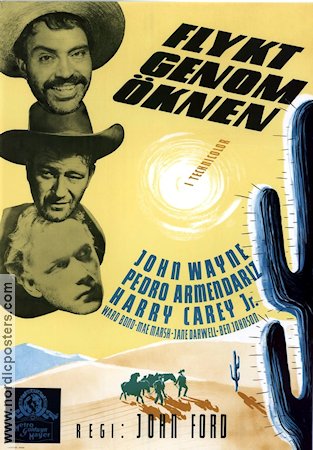 Three Godfathers 1949 movie poster John Wayne John Ford