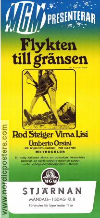 Flykten till gränsen 1967 poster Rod Steiger Virna Lisi Umberto Orsini Pasquale Festa Campanile