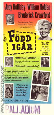 Född igår 1950 poster Judy Holliday William Holden Broderick Crawford George Cukor