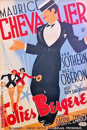 Folies Bergere 1935 poster Marucie Chevalier Roy del Ruth