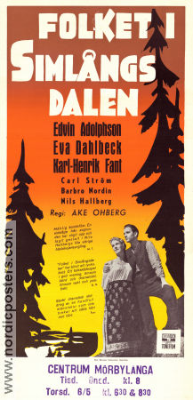 Folket i Simlångsdalen 1947 poster Karl-Henrik Fant Eva Dahlbeck Edvin Adolphson Åke Ohberg Berg