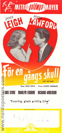 För en gångs skull 1952 poster Janet Leigh Peter Lawford Lewis Stone Don Weis