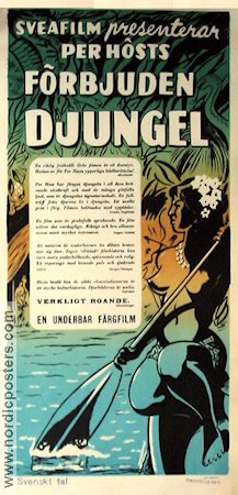 Förbjuden djungel 1950 movie poster Per Höst Documentaries Norway