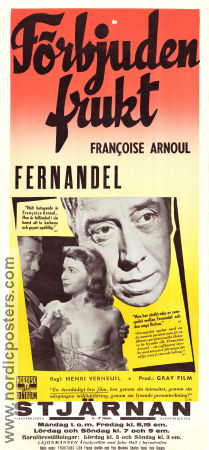 Förbjuden frukt 1952 poster Fernandel Francoise Arnoul Jacques Castelot Henri Verneuil