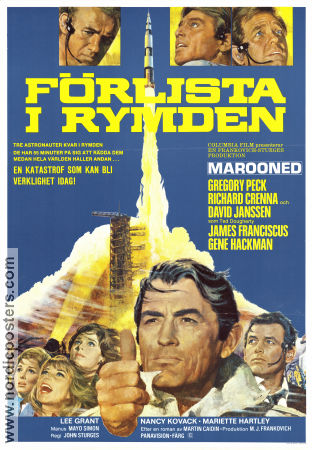Marooned 1969 poster Gregory Peck John Sturges