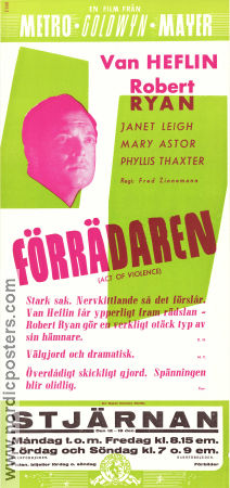 Förrädaren 1949 poster Van Heflin Robert Ryan Janet Leigh Fred Zinnemann Film Noir