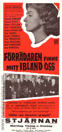 Förrädaren finns mitt ibland oss 1959 poster Danielle Darrieux Bernard Blier Robert Dalban Julien Duvivier