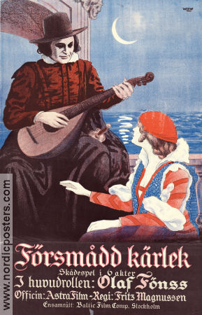 Lykkeper 1920 movie poster Olaf Fönss Aase Winsnes Oda Rostrup Fritz Magnussen Denmark