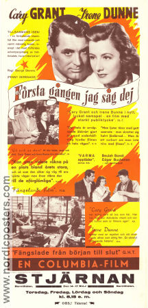 Första gången jag såg dej 1941 poster Cary Grant Irene Dunne Beulah Bondi George Stevens Eric Rohman art