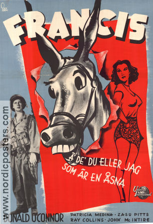 Francis 1950 movie poster Donald O´Connor Patricia Medina Arthur Lubin Horses