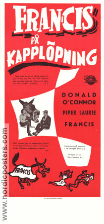 Francis på kapplöpning 1951 poster Donald O´Connor Piper Laurie Cecil Kellaway Arthur Lubin