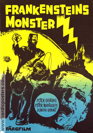 The Evil of Frankenstein 1964 poster Peter Cushing Freddie Francis