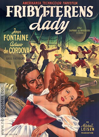 Frenchman´s Creek 1944 movie poster Joan Fontaine Arturo de Cordova Adventure and matine