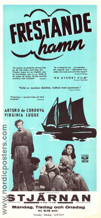 Frestande hamn 1950 poster Arturo de Cordova Virginia Luque América Barrio Carlos Hugo Christensen Filmen från: Argentina