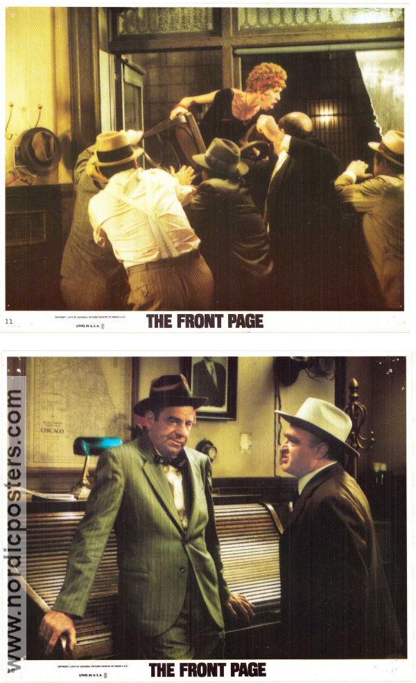 The Front Page 1974 lobby card set Jack Lemmon Walter Matthau Billy Wilder Newspapers