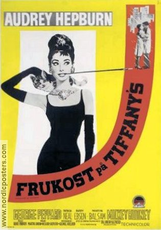 Breakfast at Tiffany´s 1961 movie poster Audrey Hepburn Blake Edwards