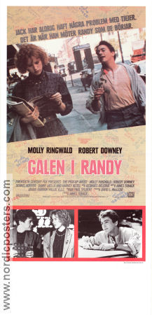 The Pick-up Artist 1987 movie poster Molly Ringwald Robert Downey Jr Dennis Hopper