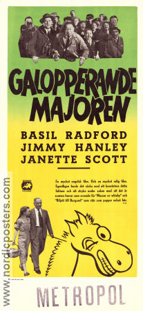 Galopperande majoren 1951 poster Basil Radford Jimmy Hanley Janette Scott Henry Cornelius