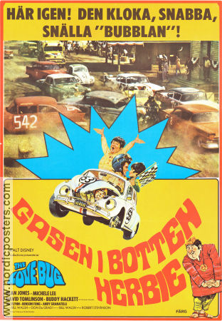 Gasen i botten Herbie 1968 poster Dean Jones Michele Lee David Tomlinson Robert Stevenson Bilar och racing Sport