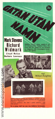 The Street with No Name 1948 movie poster Richard Widmark Mark Stevens Barbara Lawrence William Keighley Film Noir