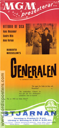 Generalen 1959 poster Vittorio De Sica Hannes Messemer Sandra Milo Roberto Rossellini Hitta mer: Nazi