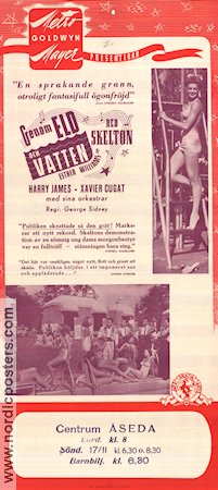 Genom eld och vatten 1944 poster Esther Williams Red Skelton Basil Rathbone George Sidney Musikaler