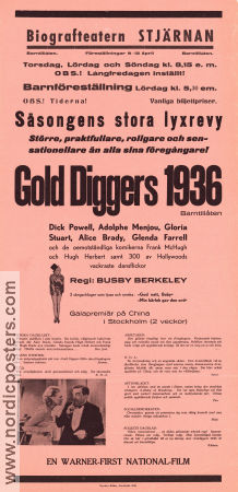 Gold Diggers of 1935 1935 movie poster Dick Powell Adolphe Menjou Gloria Stuart Busby Berkeley Musicals