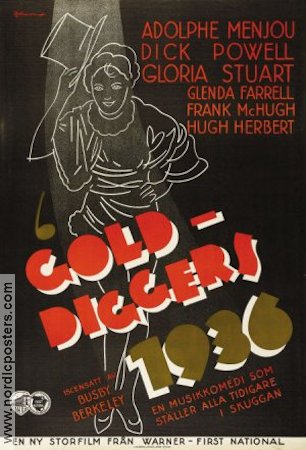 Gold Diggers of 1935 1936 movie poster Adolphe Menjou Busby Berkeley
