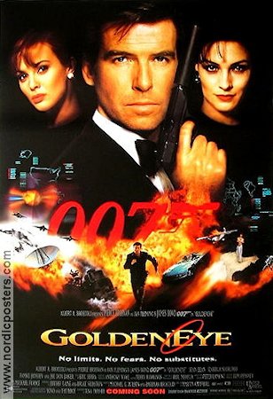 Goldeneye 1995 poster Pierce Brosnan Izabella Scorupco Sean Bean Martin Campbell