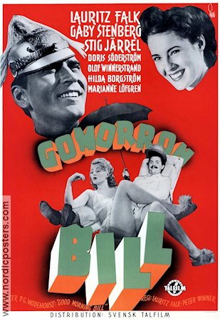 Gomorron Bill 1945 movie poster Lauritz Falk Gaby Stenberg