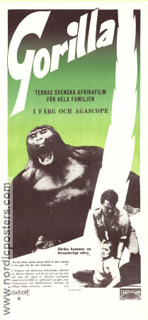 Gorilla 1956 movie poster Georges Galley Gio Petré Lorens Marmstedt Photo: Sven Nykvist Find more: Africa