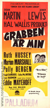 Grabben är min 1951 poster Jerry Lewis Dean Martin Ruth Hussey Hal Walker Sport