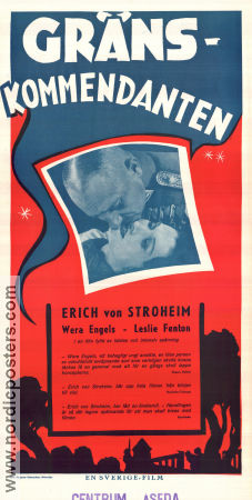 Gränskommendanten 1934 poster Erich von Stroheim Wera Engels Leslie Fenton Frank R Strayer