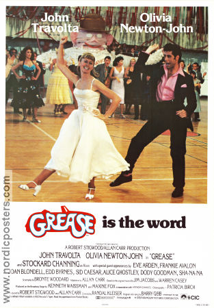 Grease 1978 movie poster John Travolta Olivia Newton-John Stockard Channing Randal Kleiser Dance Musicals School