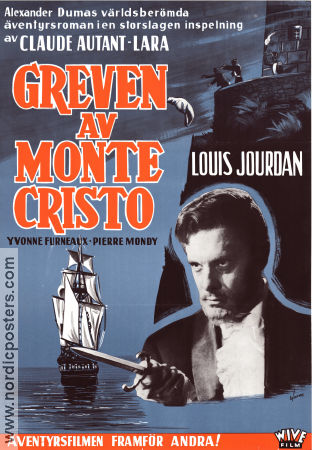 Le comte de Monte Cristo 1961 poster Louis Jourdan Claude Autant-Lara