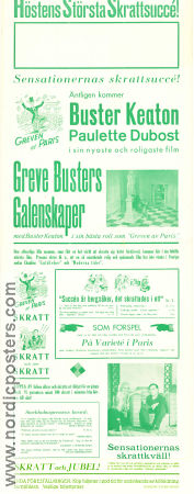 Greven av Paris 1934 poster Buster Keaton Paulette Dubost Madeleine Guitty Max Nosseck