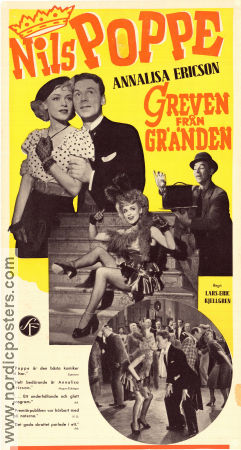 Greven från gränden 1949 poster Nils Poppe Annalisa Ericson Julia Caesar Lars-Eric Kjellgren