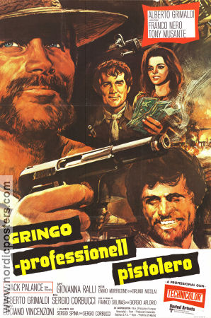 Gringo professionell pistolero 1968 poster Franco Nero Tony Musante Franco Giacobini Sergio Corbucci