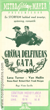 Gröna delfinens gata 1947 poster Lana Turner Van Heflin Donna Reed Victor Saville