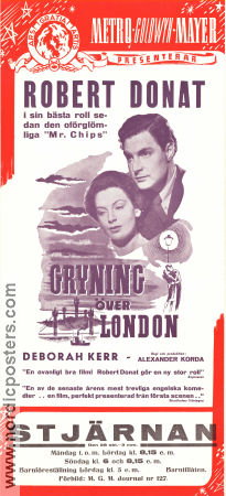 Gryning över London 1945 poster Robert Donat Deborah Kerr Glynis Johns Alexander Korda