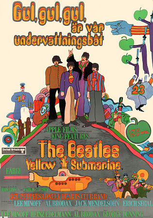 Yellow Submarine 1968 poster Beatles George Dunning