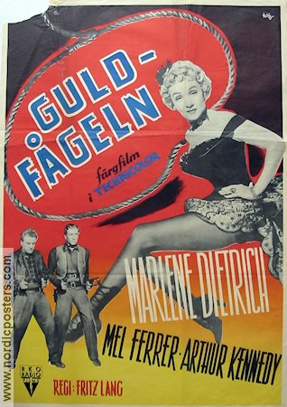 Rancho Notorious 1952 movie poster Marlene Dietrich Mel Ferrer Fritz Lang