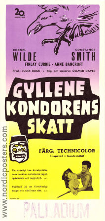 Gyllene kondorens skatt 1953 poster Cornel Wilde Constance Smith Finlay Currie Otto Preminger